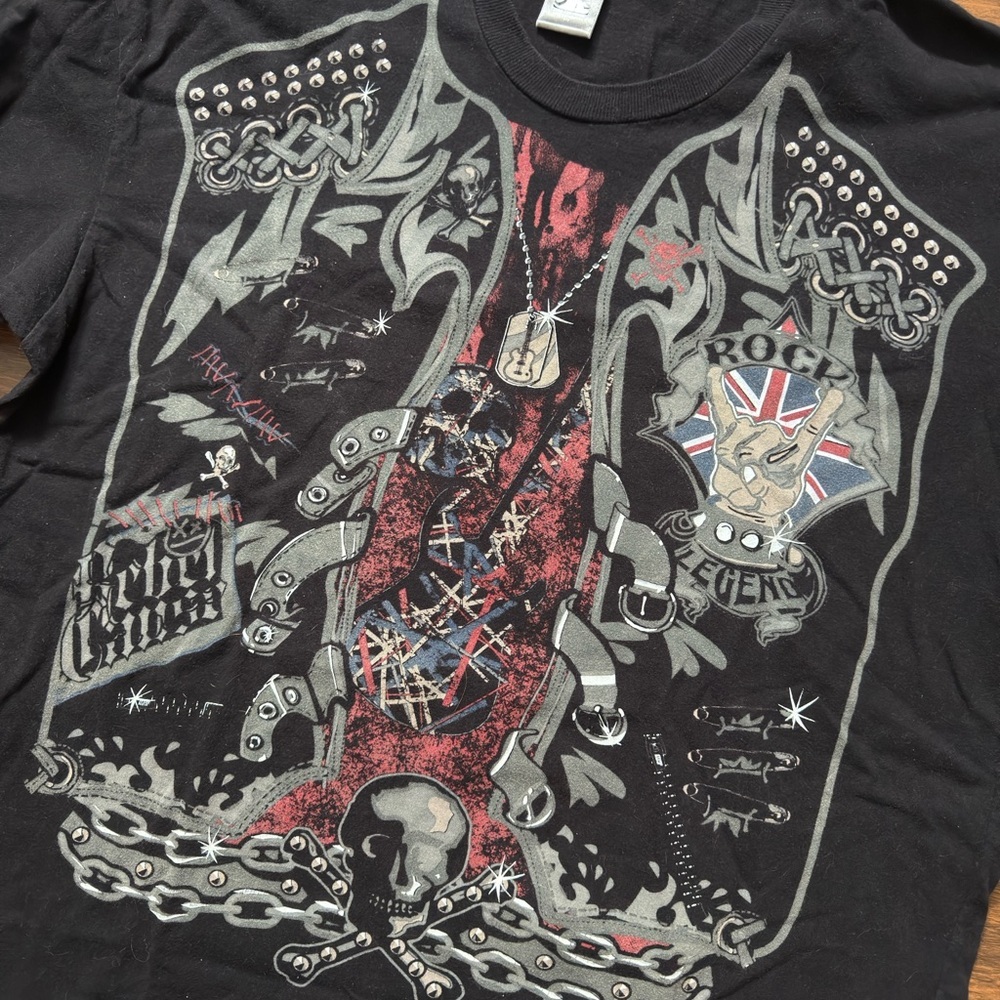 Y2K Biker Graphic T-Shirt - Picture 3 of 4